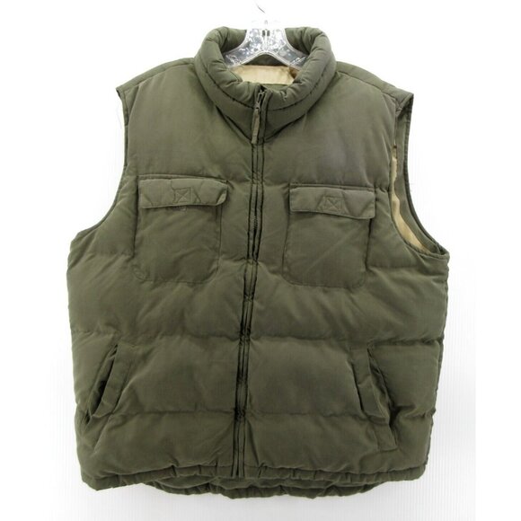 VINTAGE St Johns Bay Vest Large Puffer Coat Quilted Full Zip Insulated - Picture 1 of 8